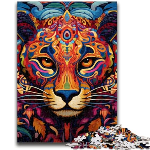 Afrikanische Leoparden-Puzzles für Erwachsene, 1000, helfen dem Gehirn, süchtig machendes Spielzeug zu trainieren, um Geduld zu fördern, EIN Kunstwerk (38x26cm) von AADSAZA