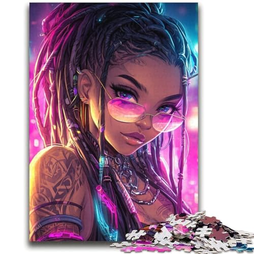 Afroamerikanische Frau Puzzle für Erwachsene 2000 Teile Puzzle, Denkspiel Wanddekoration Einzigartige Geburtstags (70X100cm) von AADSAZA