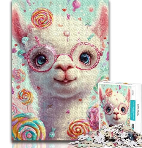Alpaka-Puzzle für Erwachsene, 1000 Teile, schwierig, herausfordernd zu vervollständigen, Aber EIN lustiges und humorvolles Geburtstagsgeschenk, Geschenk, Wandkunst (75x50cm) von AADSAZA