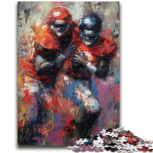 American-Football-Puzzle für Teenager, 1000 Teile, für Lernspiele, Herausforderungsspielzeug, einzigartige Heimdekoration und Geschenke (50x75cm) von AADSAZA