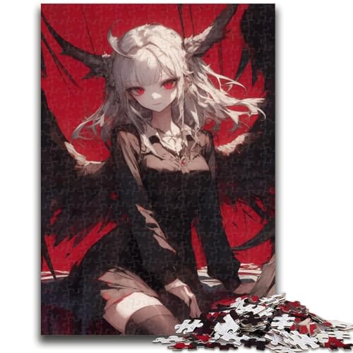 Anime-Dämonenmädchen-Puzzles für Erwachsene und Teenager, Puzzle, Spielzeug, Lernspiele, Stressabbau, tolle Geschenke und Spielzeuge (38x26cm) von AADSAZA