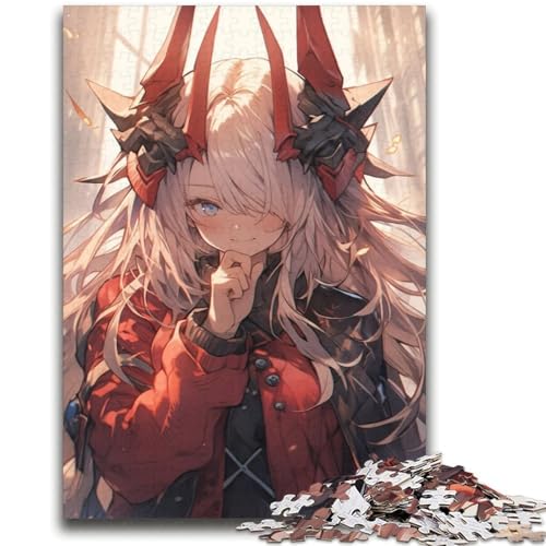 Anime-Dämonenmädchen-Puzzles für Erwachsene und Teenager, Puzzle, Spielzeug, Lernspiele, Stressabbau, tolle Geschenke und Spielzeuge (70x100cm) von AADSAZA