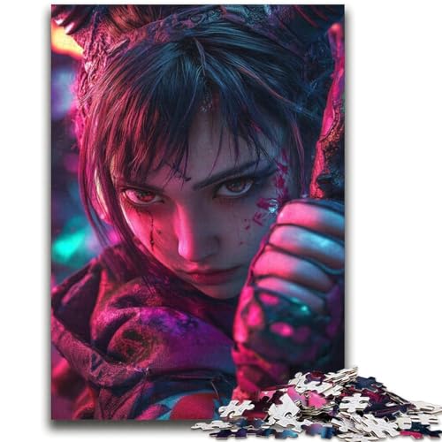 Anime-Dämonenmädchen-Puzzles für Erwachsene und Teenager, Puzzle, Spielzeug, Lernspiele, Stressabbau, tolle Geschenke und Spielzeuge (70x100cm) von AADSAZA