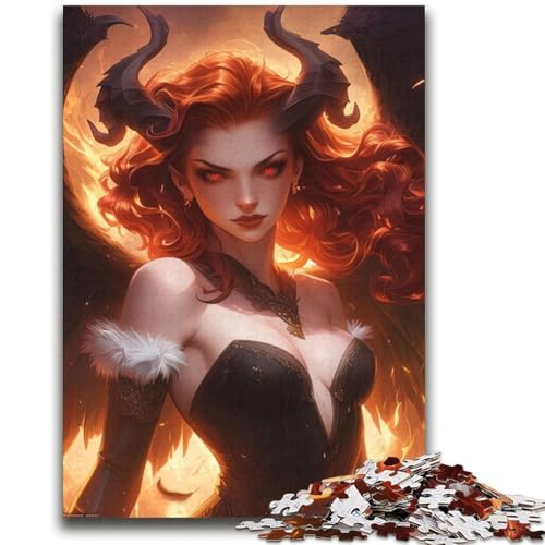 Anime Demon Girl Puzzles für Teenager 2000, Lernspielzeug für die ganze Familie mit passendem Poster und Quizblatt (70x100cm) von AADSAZA