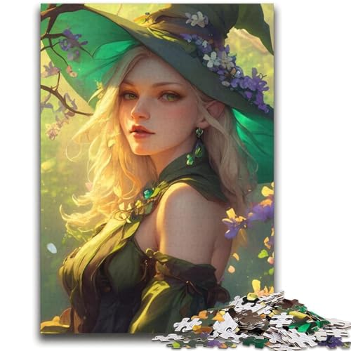 Anime-Hexen-Puzzle, 2000 Teile, für Teenager, Geschenke, Spielzeug, Lernspiele, Stressabbau, tolle Geschenke und Spielzeuge (70x100cm) von AADSAZA