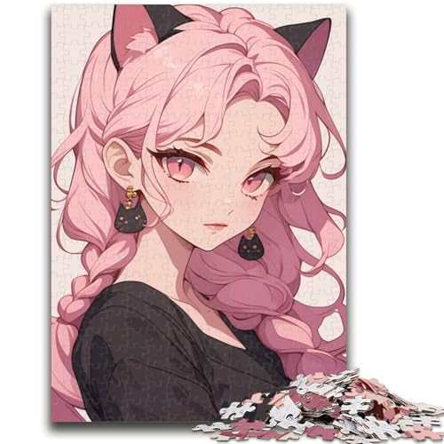 Anime-Mädchen-Puzzle 1000 Teile für Erwachsene, Geschenke, anspruchsvolles Spiel und Familienspiel, ganze Familie (50x75cm) von AADSAZA
