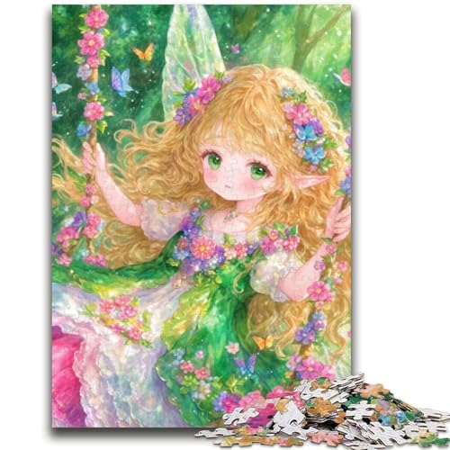 Anime-Mädchen-Puzzle 1000 Teile für Teenager, Geschenke, Spielzeug, Lernspiele, Stressabbau, tolle Geschenke und Spielzeuge (38x26cm) von AADSAZA