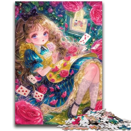 Anime-Mädchen-Puzzle 1000 Teile für Teenager, Geschenke, Spielzeug, Lernspiele, Stressabbau, tolle Geschenke und Spielzeuge (38x26cm) von AADSAZA