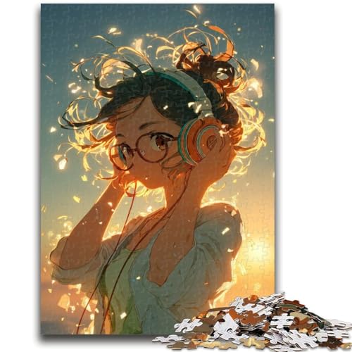 Anime-Mädchen-Puzzle 1000 Teile für Teenager-Geschenke, Spielzeug, Lernspiele, Stressabbau, tolle Geschenke und Spielzeuge (50x75cm) von AADSAZA