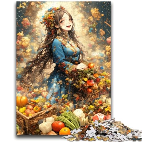 Anime-Mädchen-Puzzle für Erwachsene, 1000 Teile, schwierig, Mustermontage, Spaß bei Aktivitäten zu Hause, Geburtstagsgeschenk, Reisegeschenke (38x26cm) von AADSAZA