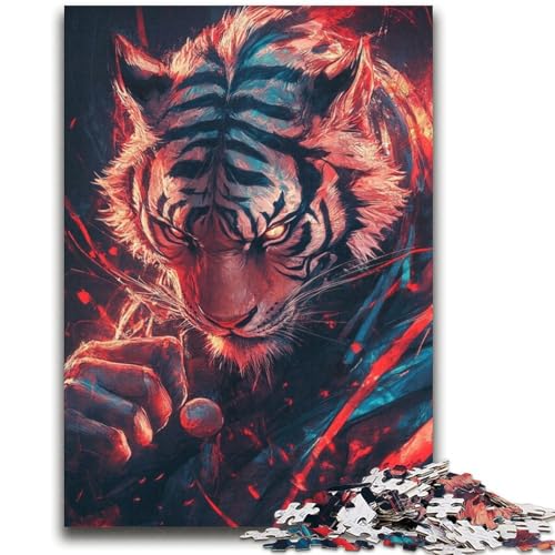 Anime-Tiger, 2000-teiliges Puzzle für Erwachsene und Jugendliche, anspruchsvolles Spiel und Familienspiel mit vollständig ineinandergreifenden, zufällig geformten Teilen (70x100cm) von AADSAZA