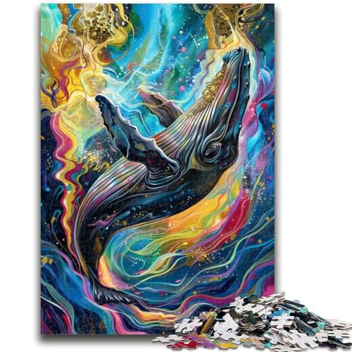 Aquarell-Wal-Puzzle 1000 Teile für Teenager, Lernspiele, Heimdekoration, Geschenk für die ganze Familie (50x75cm) von AADSAZA