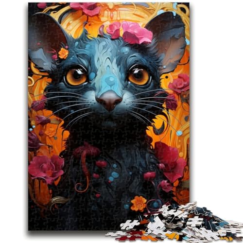 Art Animal Mouse Puzzle für Erwachsene, 1000 Teile, anspruchsvoll zu vervollständigen, Aber lustig und humorvoll, mit passendem Poster und Quizblatt (50x75cm) von AADSAZA