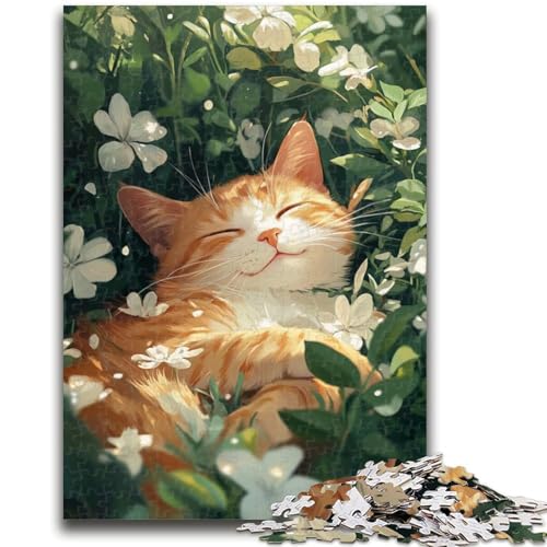 Art Cat Puzzle 1000 Teile für Teenager-Geschenke, Spielzeug, Lernspiele, Stressabbau, tolle Geschenke und Spielzeuge (50x75cm) von AADSAZA