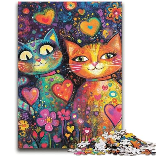 Art Cat Puzzle 2000 Teile für Teenager-Geschenke, Spielzeug, Lernspiele, Stressabbau, tolle Geschenke und Spielzeuge (70x100cm) von AADSAZA