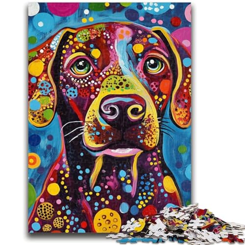 Art Dog Puzzle für Erwachsene, 1000 Teile, schwierig, Mustermontage, Spaß bei Aktivitäten zu Hause, Geburtstagsgeschenk, Reisegeschenk (50x75cm) von AADSAZA