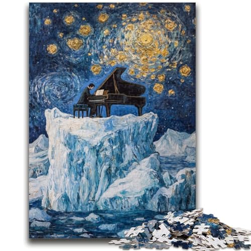 Art Piano 1000-teiliges Puzzle für Erwachsene und Jugendliche, anspruchsvoll zu vervollständigen, Aber unterhaltsam und humorvoll, mit passendem Poster und Quizblatt (38x26cm) von AADSAZA