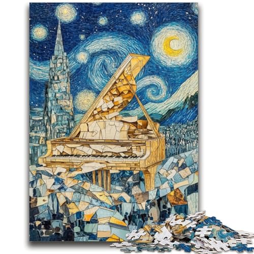 Art Piano Puzzle 1000 Teile für Erwachsene und Jugendliche, Stressabbau, schwierige Herausforderung, stärkt die Liebe zwischen Paaren (50x75cm) von AADSAZA