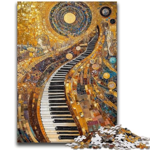 Art Piano Puzzles für Teenager, 1000 Teile, Dekomprimierendes intellektuelles Lernspielzeug, Wichtelgeschenke (50x75cm) von AADSAZA