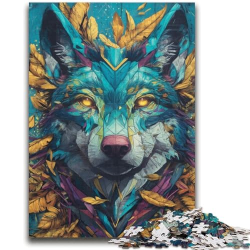 Art Wolf Puzzles für Teenager, 2000 Teile Puzzle, Denkspiel, Wanddekoration, einzigartige Geburtstags (70x100cm) von AADSAZA