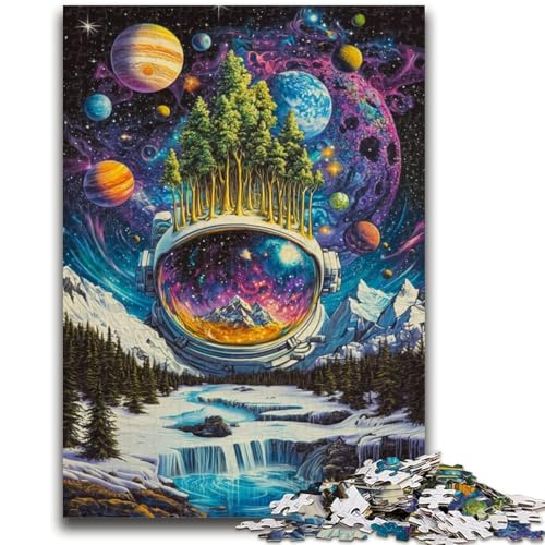 Astronauten-Berge-Puzzle für Erwachsene, 1000 Teile, Stressabbau, schwierige Herausforderung, gutes Geschenk für die ganze Familie (50x75cm) von AADSAZA