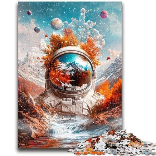 Astronauten-Berge-Puzzle für Teenager, 1000 Teile, Lernspiel, Herausforderung, Spielzeug, einzigartige Heimdekoration und Geschenke (50x75cm) von AADSAZA