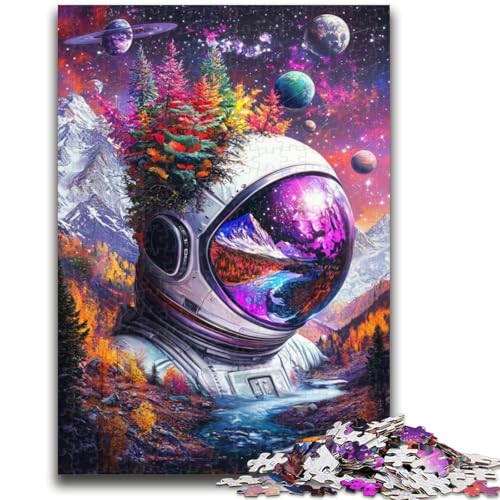 Astronauten-Berge-Puzzle für Teenager, 1000 Teile, anspruchsvoll zu vervollständigen, Aber lustig und humorvoll, mit passendem Poster und Quizblatt (50x75cm) von AADSAZA