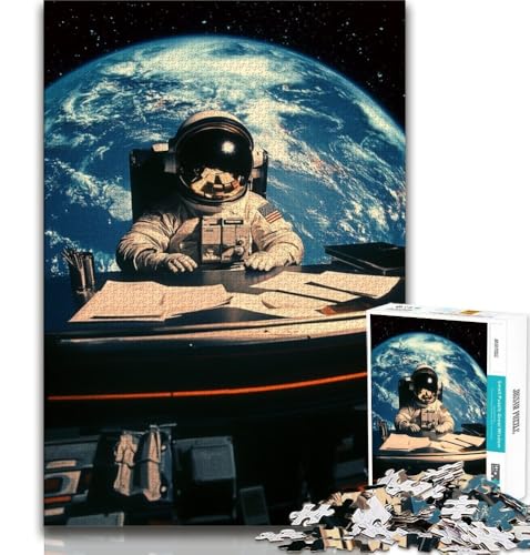 Astronauten-Puzzle 1000 Teile für Erwachsene, Lernspiel, Herausforderungsspielzeug, ganze Familie (38x26cm) von AADSAZA