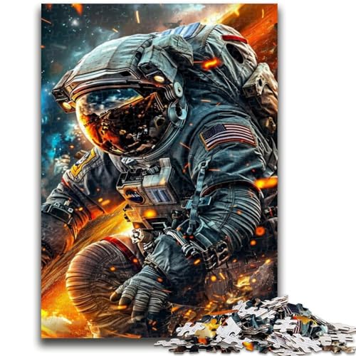 Astronauten-Puzzle für Teenager, 1000 Teile, Stressabbau, schwierige Herausforderung, geeignet als Schreibtischdekoration (38x26cm) von AADSAZA