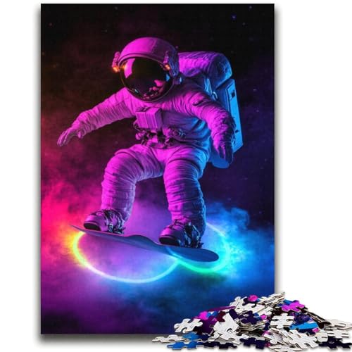 Astronauten-Surf-Puzzle, 2000 Teile, für Erwachsene, Geschenke, herausfordernd zu vervollständigen, Aber lustiges und humorvolles Geburtstagsgeschenk, Geschenke, Wandkunst (70x100cm) von AADSAZA