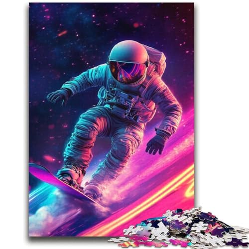 Astronauten-Surf-Puzzle, 2000 Teile, für Teenager, hilft dem Gehirn, süchtig machendes Spielzeug zu trainieren, um Geduld bei der Eltern-Kind-Interaktion zu fördern (70x100cm) von AADSAZA