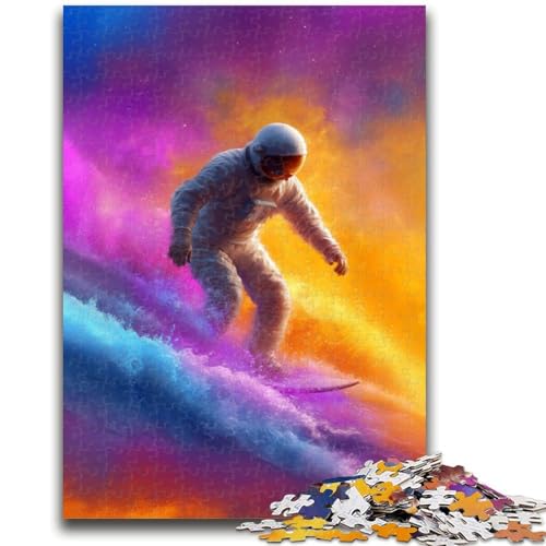 Astronauten-Weltraum-Surf-Puzzles für Teenager, 1000-teiliges Puzzle, Denkspiel, Wanddekoration, einzigartige Geburtstags (50x75cm) von AADSAZA