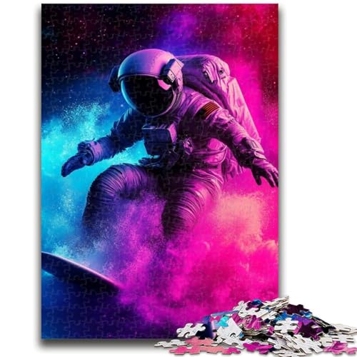Astronauten-Weltraum-Surf-Puzzles für Teenager, 1000-teiliges Puzzle, Denkspiel, Wanddekoration, einzigartige Geburtstags (50x75cm) von AADSAZA