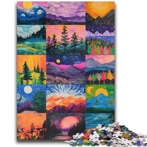 Aurora Collage Puzzle für Erwachsene, 2000 Teile, hilft dem Gehirn, süchtig machendes Spielzeug zu trainieren, um Geduld zu fördern, geeignet für Paare (70x100cm) von AADSAZA