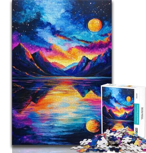 Aurora Mountains Puzzle 1000 Teile für Erwachsene, Staycation, Zeit totschlagen, jedes Teil ist einzigartig – anspruchsvolles Familienspiel (38x26cm) von AADSAZA