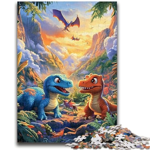 Baby-Dinosaurier-Puzzle für Erwachsene, 1000-teiliges Puzzle, Denkspiel, Wanddekoration, einzigartige Geburtstags (38x26cm) von AADSAZA