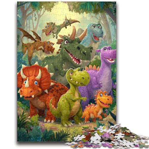 Baby-Dinosaurier-Puzzle mit 1000 Teilen für Erwachsene, Geschenke, dekomprimierendes intellektuelles Lernspielzeug, tolle Geschenke und Spielzeuge (50x75cm) von AADSAZA