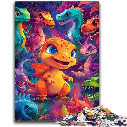 Baby-Dinosaurier-Puzzle mit 1000 Teilen für Erwachsene und Jugendliche, Quizspiel, Wanddekoration, einzigartige Geburtstags (50x75cm) von AADSAZA