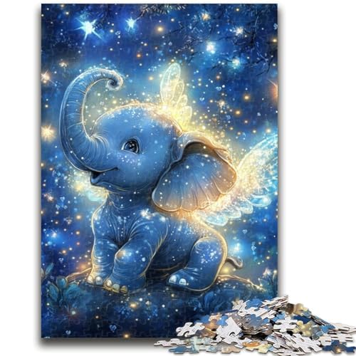 Baby-Elefant-Puzzle, 1000 Teile, für Erwachsene und Jugendliche, Quizspiel, Wanddekoration, einzigartige Geburtstags (50x75cm) von AADSAZA