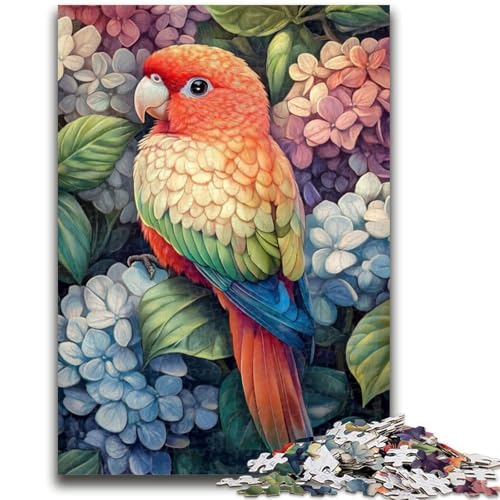 Baby-Papagei-Puzzle 1000 Teile für Erwachsene und Jugendliche, Spielzeug, Lernspiele, Stressabbau, Wunschliste mit Weihnachtsmann (38x26cm) von AADSAZA
