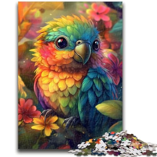 Baby-Papagei-Puzzle für Teenager, 1000 Teile, Lernspiel, Herausforderungsspielzeug, ganze Familie (38x26cm) von AADSAZA