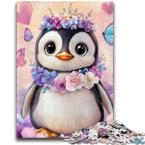 Baby-Pinguin-Puzzle für Erwachsene, 1000-teiliges Puzzle, anspruchsvoll zu vervollständigen, Aber unterhaltsames und humorvolles Lernspiel zum Geburtstag (38x26cm) von AADSAZA