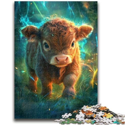 Baby Yak 1000-teiliges Puzzle für Erwachsene und Jugendliche, Quizspiel, Wanddekoration, einzigartige Geburtstags (50x75cm) von AADSAZA