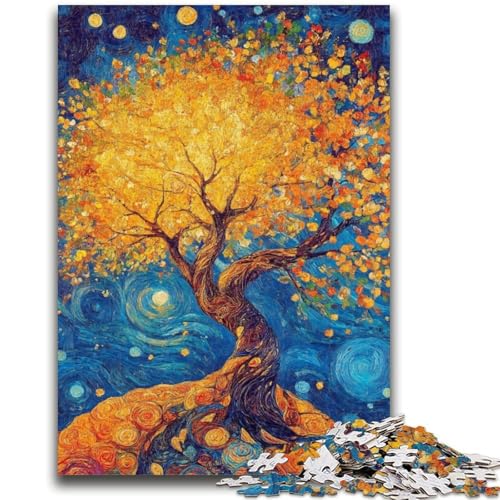 Bäume im Herbst-Puzzle, 1000 Teile, für Teenager, anspruchsvolles Spiel und Familienspiel, Wanddekoration, einzigartige Geburtstags (38x26cm) von AADSAZA