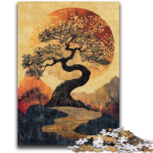 Bäume im Herbst-Puzzle für Teenager, 1000 Teile, anspruchsvolles Spiel und Familienspiel mit vollständig ineinandergreifenden, zufällig geformten Teilen (50x75cm) von AADSAZA
