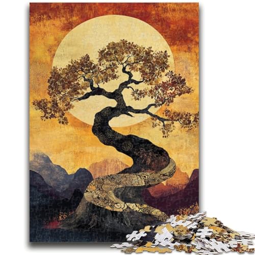 Bäume im Herbst-Puzzle für Teenager, 1000 Teile, dekomprimierendes intellektuelles Lernspielzeug, tolle Geschenke und Spielzeuge (50x75cm) von AADSAZA