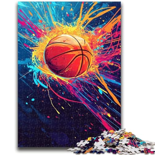 Basketball-Puzzles für Erwachsene und Teenager, anspruchsvolles Spiel und Familienspiel, ganze Familie (38x26cm) von AADSAZA