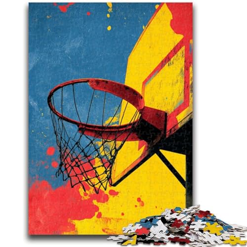 Basketball-Sport-Puzzle, 1000 Teile, für Jugendliche und Erwachsene, Spielzeug, Lernspiele, Stressabbau, tolle Geschenke und Spielzeuge (50x75cm) von AADSAZA