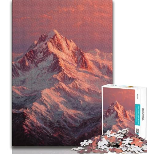 Berg-Puzzles für Teenager, 1000 Puzzles, anspruchsvolles Spiel und Familienspiel, Wanddekoration, einzigartige Geburtstags (75x50cm) von AADSAZA