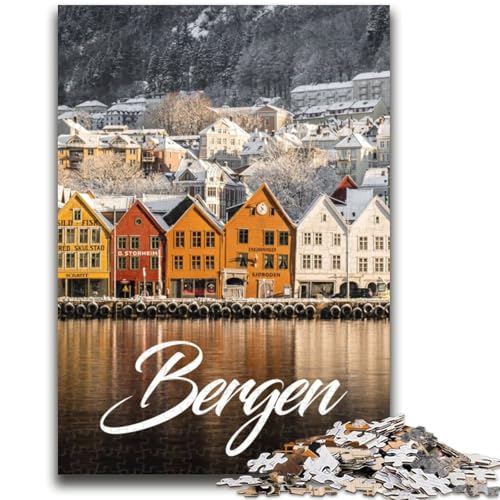 Bergen 1000-teiliges Puzzle für Teenager, entspannendes intellektuelles Lernspielzeug, tolle Geschenke und Spielzeuge (50x75cm) von AADSAZA